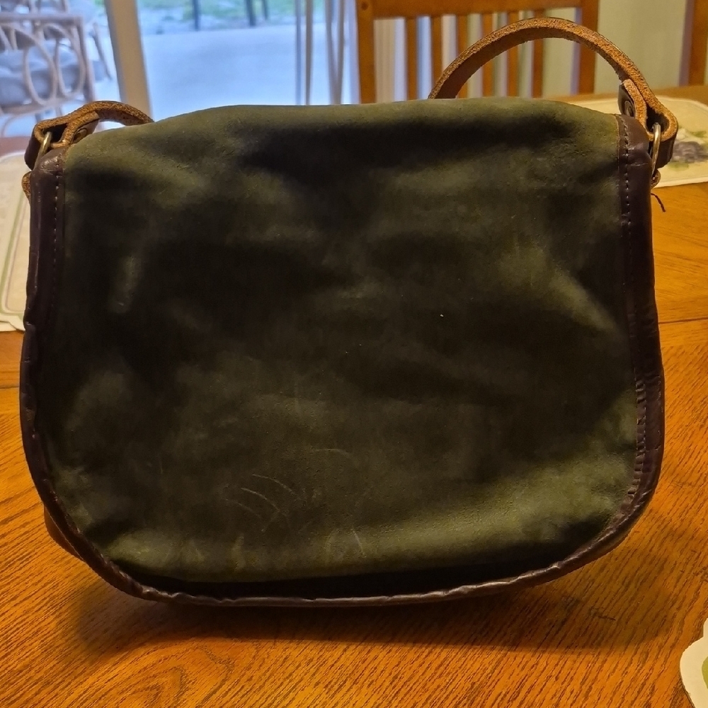 Vintage Duluth Minn Green and Brown Crossbody Bag with Adjustable Strap - Picture 6 of 9